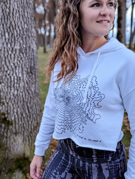 Mt Hood Women's Crop Hoodie